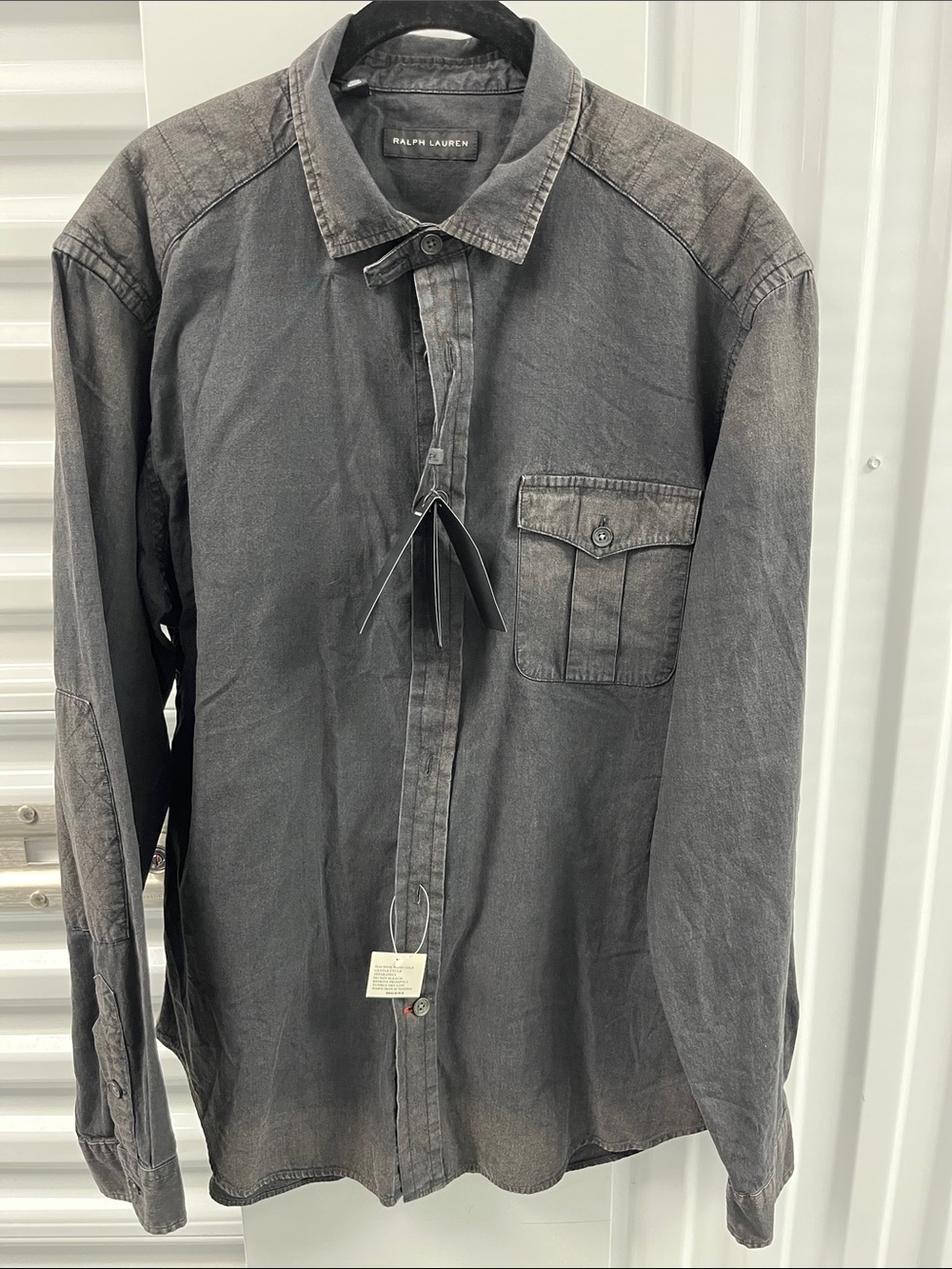 Ralph Lauren Men's Washed Charcoal Button-Down Shirt